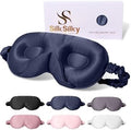 SilkSilky 100% 22 Momme Mulberry Silk Sleep Mask, Dark Blue by SilkSilky