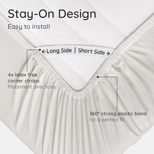 Bambaw 100% Viscose Derived from Bamboo King Fitted Sheet - Image 6