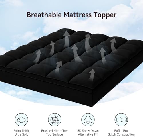 ABENE California King Mattress Topper, Thick Pillow Top Mattress Pad - Image 2
