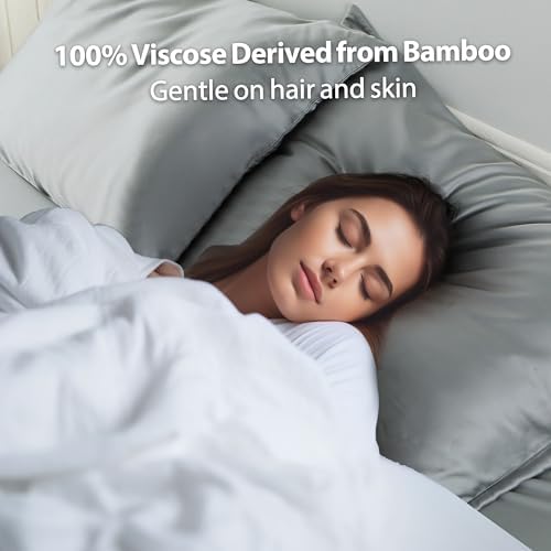 2 Pack Cooling Pillow Cases, Viscose Derived from Bamboo Pillow Protectors King - Image 6