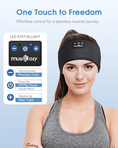 MUSICOZY Sleep Headphones Bluetooth Headband Headphones - Image 5