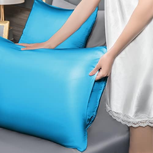 Mulberry Silk Pillowcase for Hair and Skin, Queen Size Cooling Silk Pillow Case - Image 6