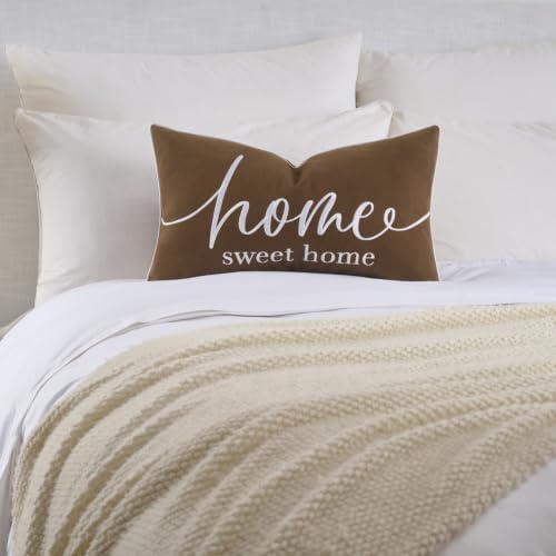 Sunkifover Home Sweet Home Quotes Throw Pillow Covers 12" x 20" Brown - Image 5