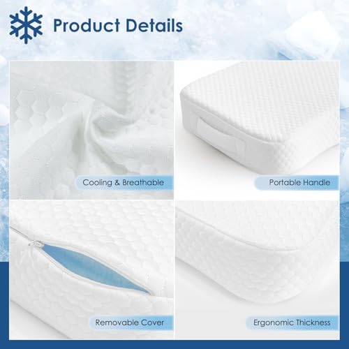 Cooling Leg Pillow for Side Sleepers 100% Cooling Fabric Knee Pillow for Side - Image 7