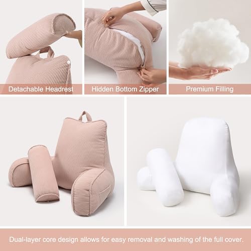 Reading Pillow for Sitting Up in Bed, Bed Rest Backrest Pillow - Image 6