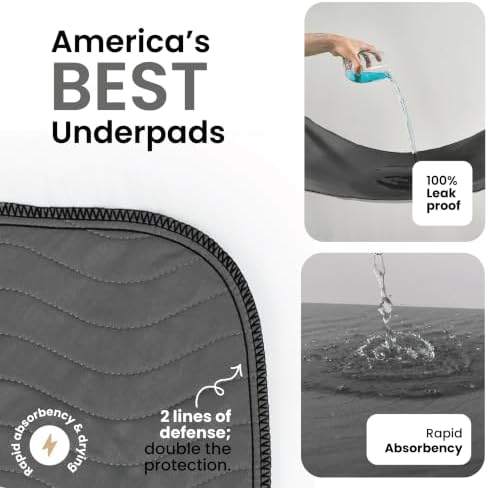 IMPROVIA® Washable Underpads, Heavy Absorbency Reusable Incontinence Pads - Image 2