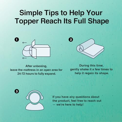Novilla King Memory Foam Mattress Topper 2 Inch, Cooling Gel Infused, - Image 6