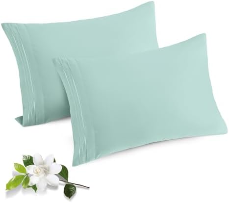 Horbaunal Microfiber Pillowcases Standard Size, Mint Green, 2 Pack by Horbaunal