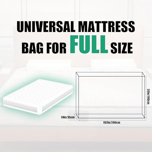 Full Size Mattress Bag for Moving and Storage, 5 Mil, Heavy Duty - Image 2