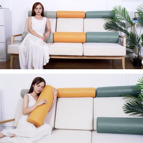 2 Pack Neck Roll Pillow, High-Density Foam Cylinder Bolster Pillow - Image 6