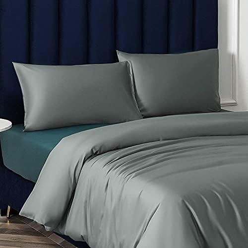 NTBAY King Satin Pillowcases, Dark Grey - Image 5