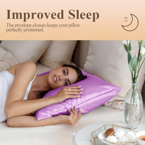 Silk Like Satin Pillowcase Queen Size, 2 Pack, 20x30 Inches - Image 5