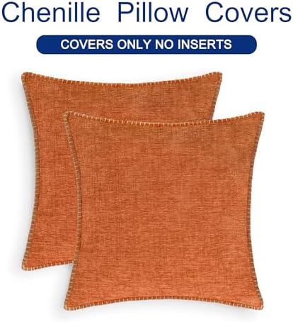 CaliTime Fall Decorative Throw Pillow Covers 26 X 26 Inches Burnt Orange - Image 6