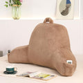 Large Plush Backrest Pillow for Sitting in Bed, Faux Fur by PAJEO