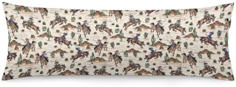Wild West Cowboy Body Pillow Cover Horse Pillowcase by Unknown