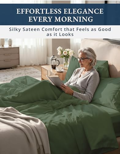 LANE LINEN Twin Sheets Set, 100% Egyptian Cotton Sateen, 1000 Thread Count - Image 4