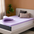Lucid® 3" Lavender Memory Foam Mattress Topper – CertiPUR-US® by Lucid