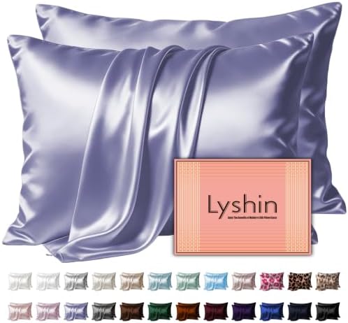 LYSHIN Silk Pillow Cases 2 Pack King Size by LYSHINSILKPILLOWCASES