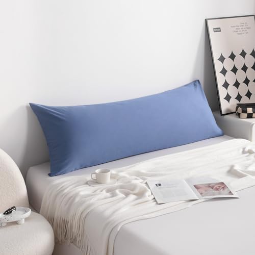 NTBAY Cotton Body Pillowcases, Denim Blue - Image 2
