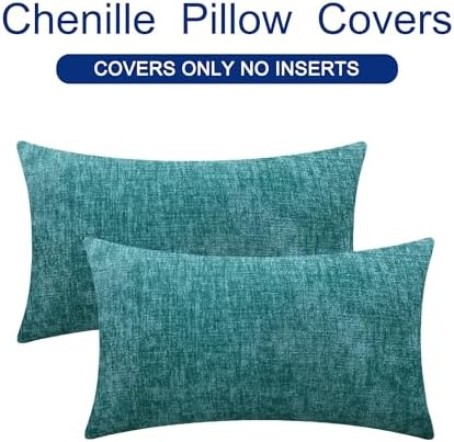 CaliTime Decorative Couch Throw Pillow Covers 26 X 16 Inches Teal - Image 6