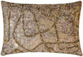 The HomeCentric Pack of 2 Decorative Lumbar Pillow Cover Gold, Hand Embroidery by TheHomeCentric