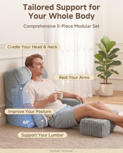 Foldable 5PCS Reading Pillow for Bed - Image 3