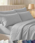 California Design Den 100% Cotton Sateen Queen Sheets Set, Light Grey by CaliforniaDesignDen