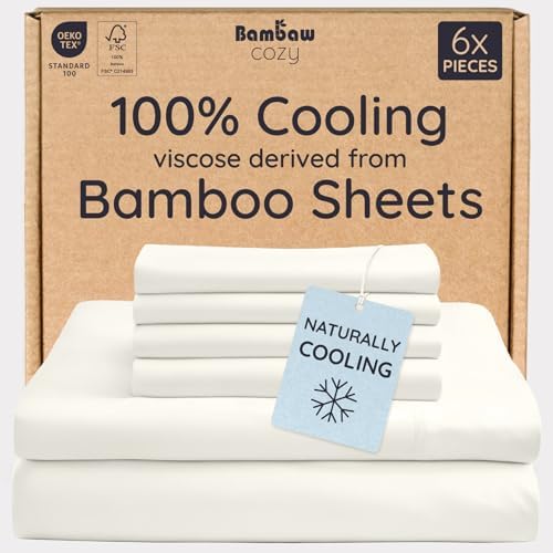 Bambaw Queen Sheet Set 6pcs – 100% Viscose Derived from Bamboo Sheets Queen by Bambaw