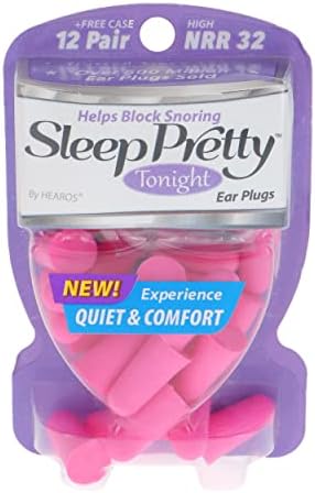 Hearos Sleep Pretty Tonight Foam Ear Plugs, Hearing Protection, 32 NRR by Hearos