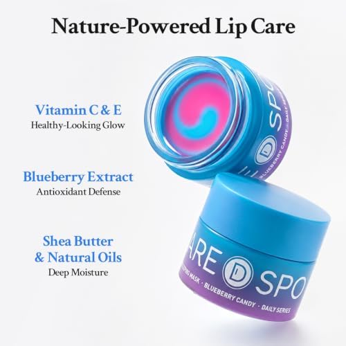 SPODARE Blueberry Lip Mask Overnight, Swirl Lip Sleeping Mask -12g - Image 6