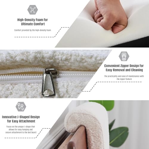 2PCS Dorm Bed Hanging Wood Headboard Back Cushion, Pillow - Image 6