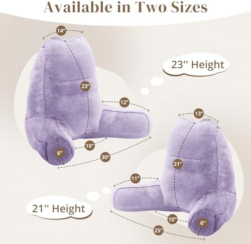 Sasttie Reading Pillow for Bed, Back Pillow for Sitting Up - Image 2