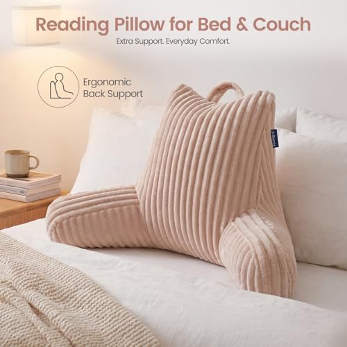 Reading Pillow for Sitting up in Bed, Adjustable Memory Foam Bed Rest Pillow - Image 5
