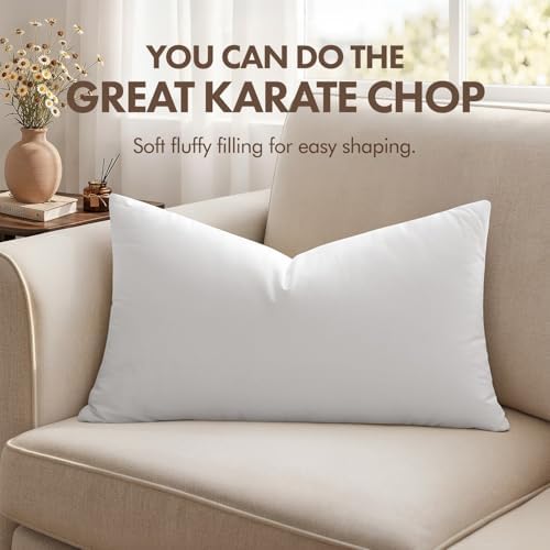 MIULEE 12x20 Inch Synthetic Down Alternative Decorative Pillow Insert - Image 3
