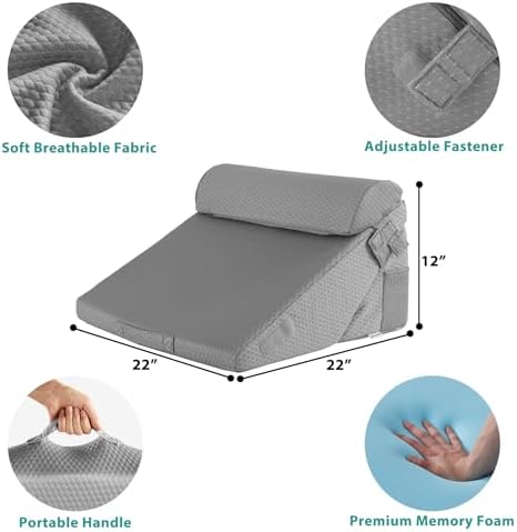 Bedluxe Wedge Pillow Set for After Surgery, Orthopedic Bed Wedge - Image 5