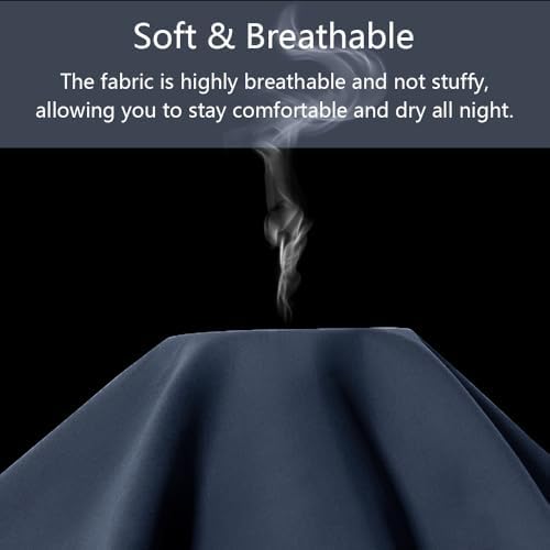 Navy Standard Size Pillow Cases Set of 2, Microfiber - Image 4