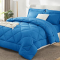 CozyLux Oversized Queen Comforter Set 98"x98", 7 Piece, Royal Blue by CozyLux