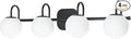 Vintage Bathroom Light Fixtures 4-Lights Black Mid Century Vanity Lights by ZHUOERLighting