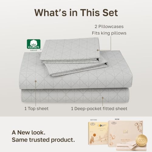 California Design Den Soft 100% Cotton Sateen California King Sheets Set - Image 3