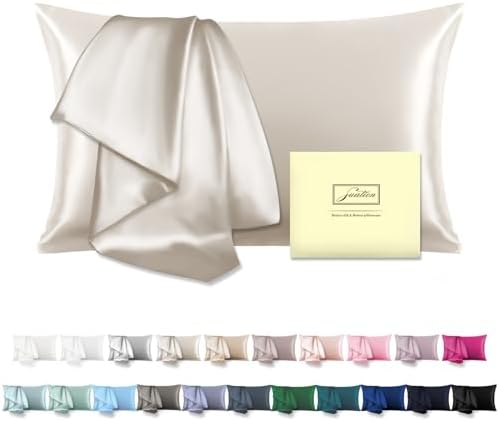 Mulberry Silk Pillowcase for Hair and Skin Standard Size 20"X 26" Pillow Case by Suatien