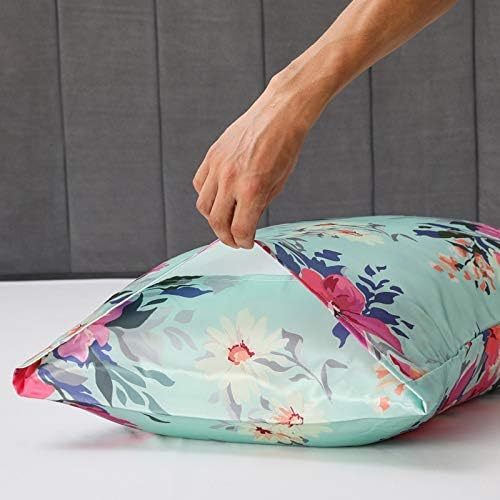 Floral Printed Satin Pillowcase, Standard Cooling Pillow Case Set of 2 - Image 4