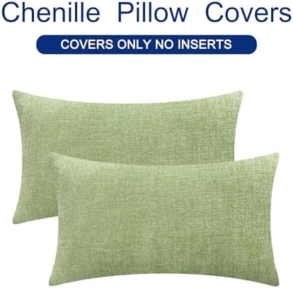 CaliTime Decorative Couch Throw Pillow Covers 26 X 16 Inches Sage Green - Image 6