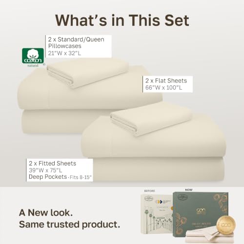 California Design Den 2 Pack 600 Thread Count Twin Size Bed Sheet Sets - Image 4