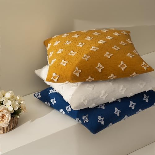 MIULEE Set of 2 Decorative Throw Pillow Covers Rhombic Jacquard Pillowcase Soft - Image 6