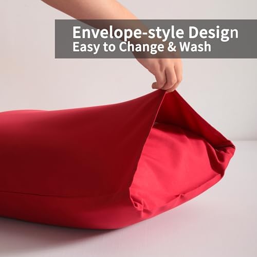 King Pillow Cases, 2 Pack, 20x40 in, Microfiber - Image 4