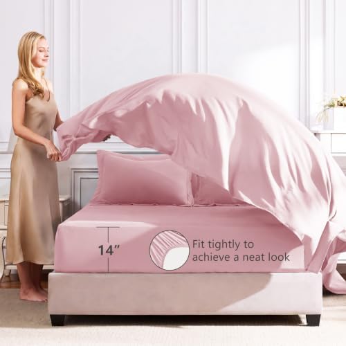 CozyLux Twin Comforter Set 68"x88" Pink - Image 5
