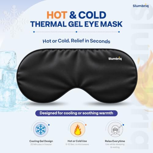 Cooling Eye Mask for Sleeping, Reusable Hot & Cold Gel Eye Mask - Image 2