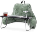 Nestl Fur Reading Pillow with Laptop Lap Desk, Stylish Back Pillow by Nestl