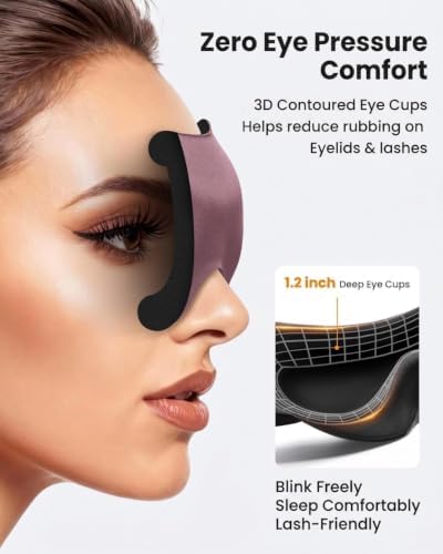 3 Pack Sleep Masks for Women: Zero Eye Pressure Airplane Travel Essentials - Image 3