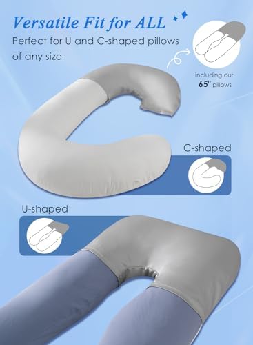 QUEEN ROSE Pregnancy Body Pillow Cover, Satin Cooling Pillowcase - Image 2